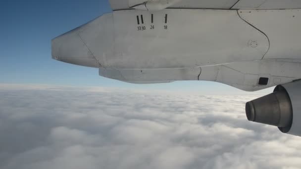 πετούν πάνω από τα σύννεφα του ουρανού - Πλάνα, βίντεο