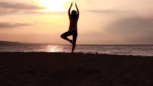 silhouet van yoga - Video
