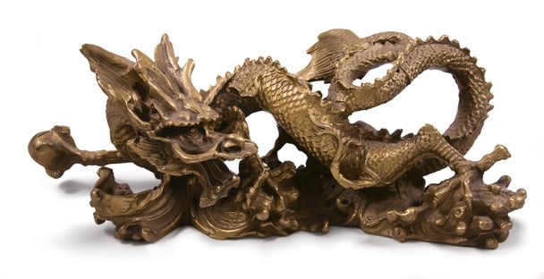 Statua drago cinese in metallo
 - Foto, immagini