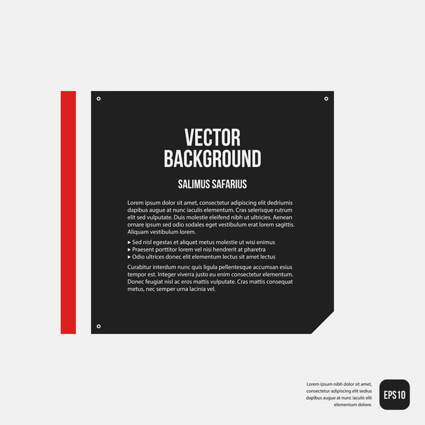 Modern corporate graphic design template with black elements on white background. Useful for advertising, marketing and web design. - Vektor, Bild