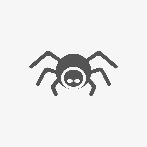 örümcek simge stok vektör çizim düz tasarımı - Vektör, Görsel