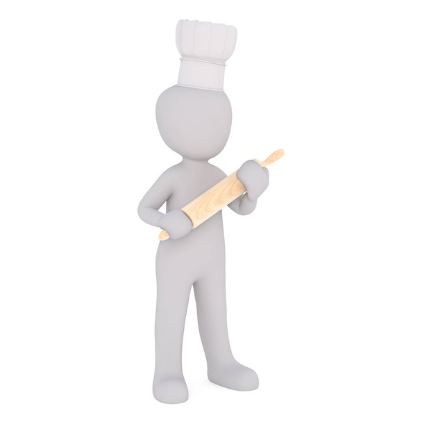 Šéfkuchař s váleček - Fotografie, Obrázek