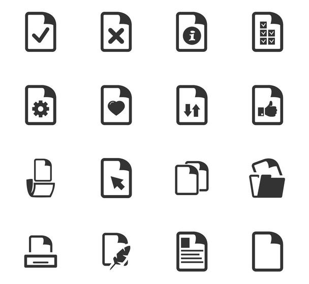 documents icon set - Διάνυσμα, εικόνα