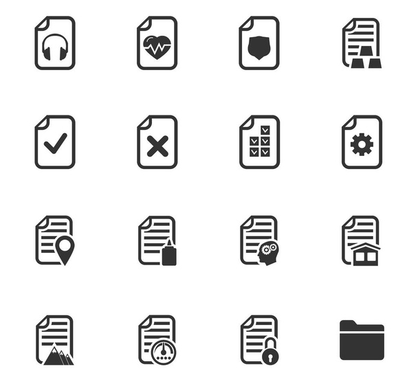 documents icon set - Вектор, зображення