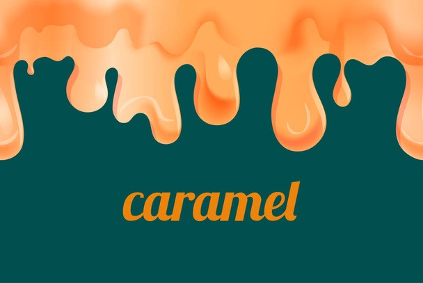 Roztavené zlato karamel - Vektor, obrázek
