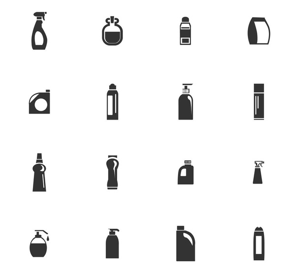 conjunto de ícones de produtos químicos domésticos
 - Vetor, Imagem