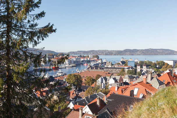 Prachtig uitzicht op de stad Bergen - Foto, afbeelding