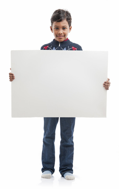 Junge mit leerem Brett - Foto, Bild