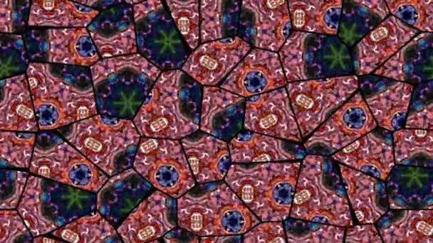 Mozaika kaleidoskopický vj bezešvé smyčka - Záběry, video