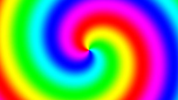 Regenbogen-Spektralwirbel, der sich schnell gegen den Uhrzeigersinn dreht, nahtlose Schleife - Filmmaterial, Video