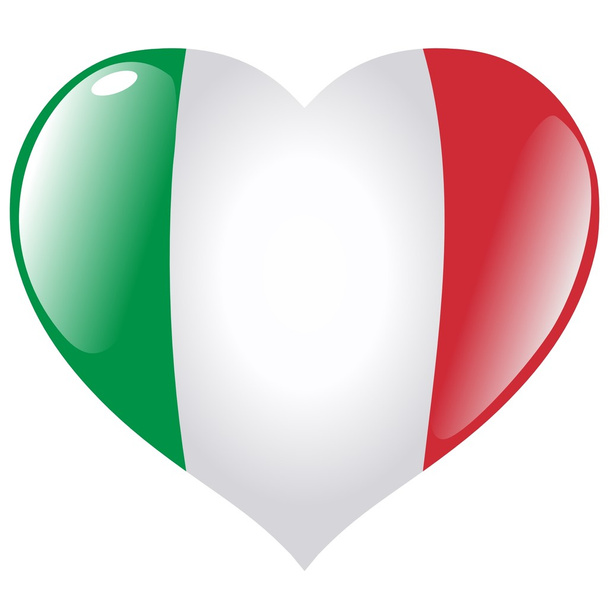 Italia en el corazón
 - Vector, imagen