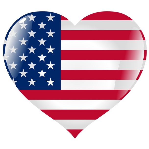 Соединенные Штаты в сердце
 - Вектор,изображение