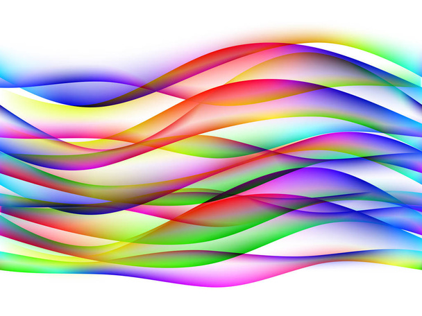 dinamyc flow, stilizált hullámok, vektor - Vektor, kép