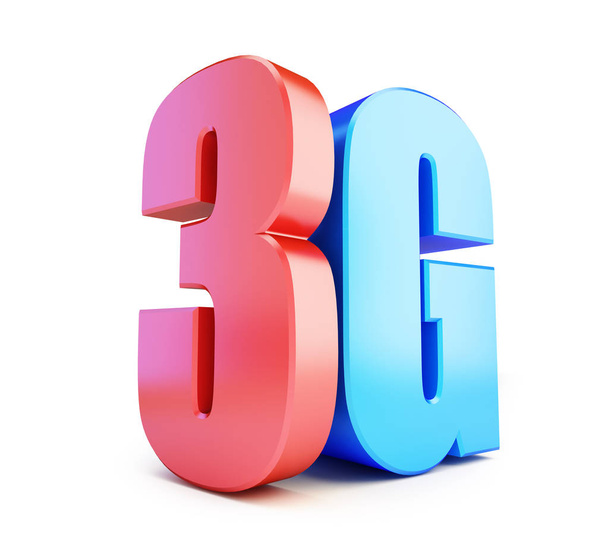 3G sign, 3G cellular high speed data wireless connection. 3d Illustrations on white background - Photo, Image