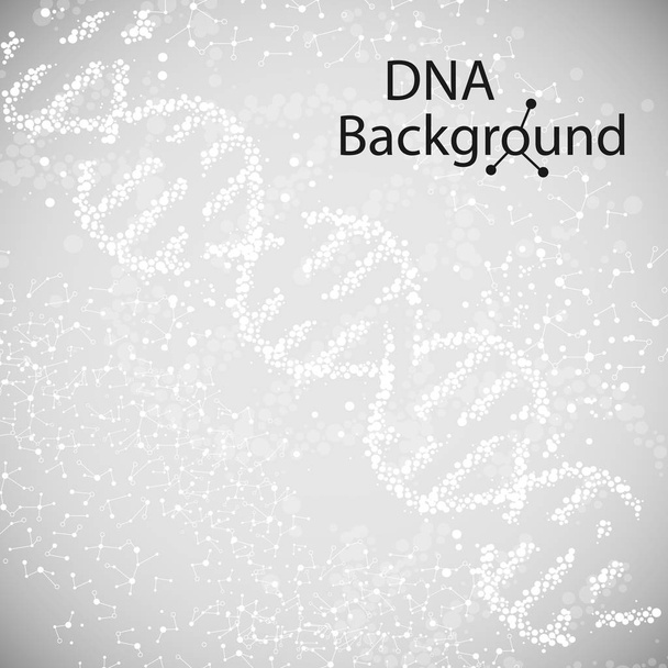 Abstract DNA background. Vector illustration. Beautiful structure of the spiral molecule - Vector, Image