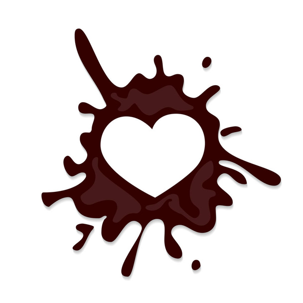Realistyczne serca czekoladowe splash - Wektor, obraz