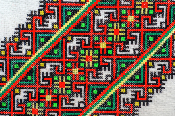 embroidered good by cross-stitch pattern - Fotoğraf, Görsel