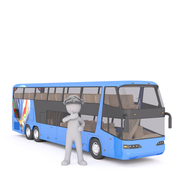 Busfahrer wartet auf Fahrgäste - Foto, Bild