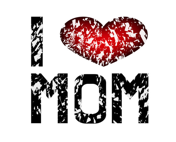 I love mom - Vector, Image