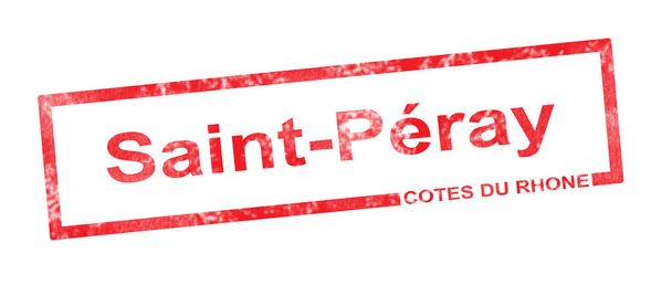 Denominazione dei vigneti Cotes du Rhone e Saint Peray in rosso
 - Foto, immagini