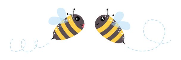Vliegende honingbij - Vector, afbeelding