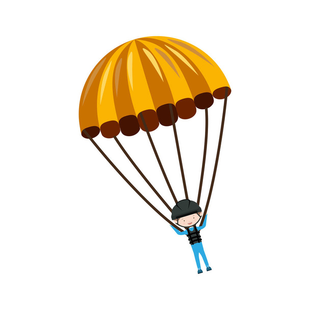 Extreme sporten van parachutespringen - Vector, afbeelding