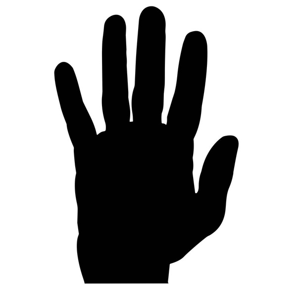 Силуэт открытой руки
 - Фото, изображение
