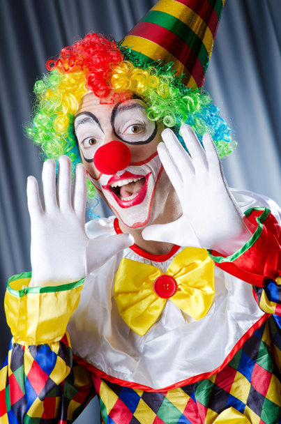 Vtipný klaun ve studiu natáčení - Fotografie, Obrázek