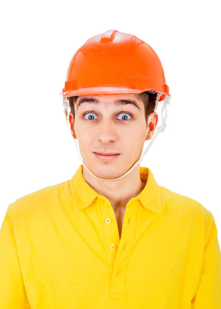 Young Man in Hard Hat - 写真・画像