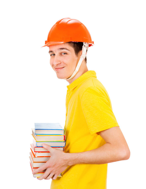 Young Man in Hard Hat - Photo, image