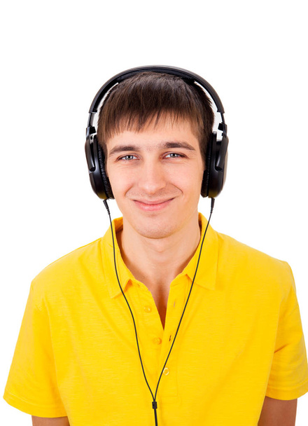 Young Man in Headphones - Foto, imagen