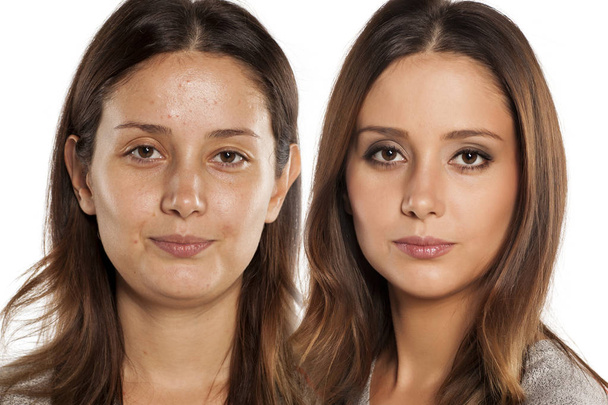 před a po make-upu - Fotografie, Obrázek