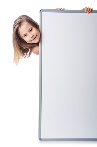 Cute little girl isolated on the white - Foto, Imagen