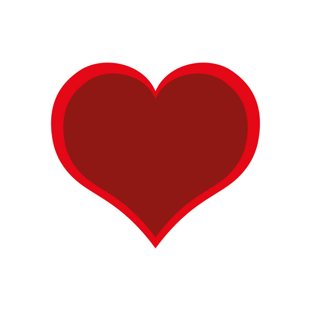 red heart valentine day love design - Vector, Image