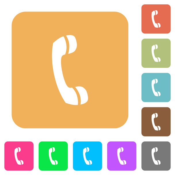 Call rounded square flat icons - Vector, Image