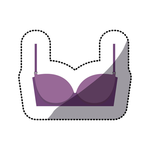 katkoviiva tarra violetti parveke rintaliivit keula
 - Vektori, kuva