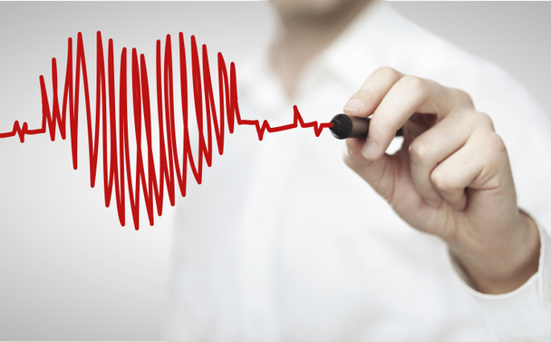 drawing chart heartbeat - Photo, Image