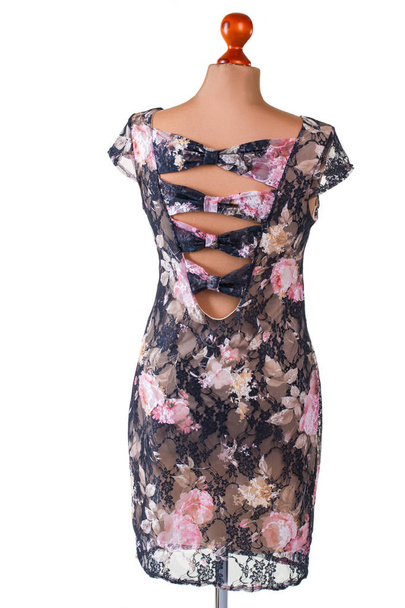 Floral dress with back cutouts. - Photo, Image