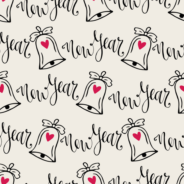Christmas, New Year wrapping paper - Vector, afbeelding
