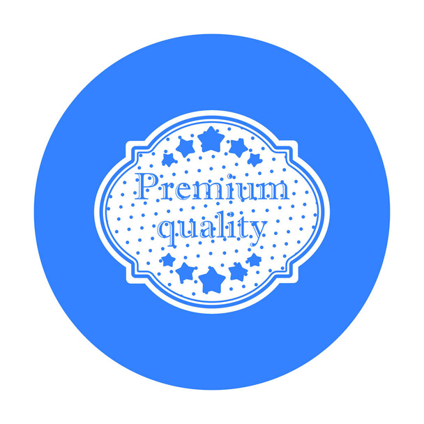 Premium quality icon in black style isolated on white background. Label symbol stock vector illustration. - Vetor, Imagem