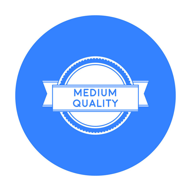 Medium quality icon in black style isolated on white background. Label symbol stock vector illustration. - Vetor, Imagem