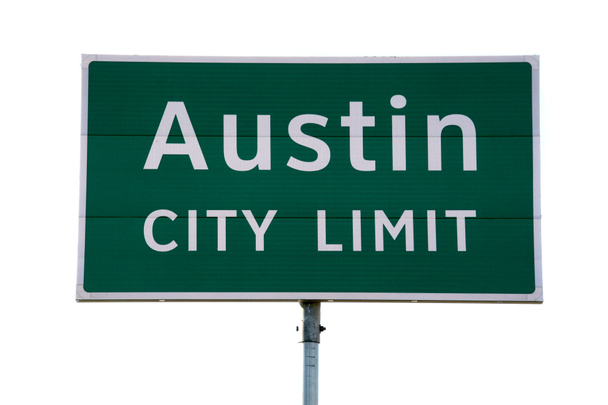 señal de límite de la ciudad de Austin - Foto, imagen