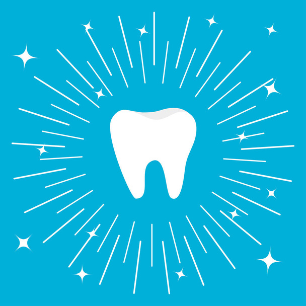 Healthy tooth big icon - Vector, afbeelding