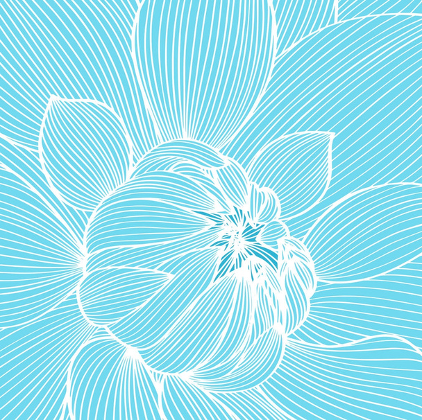 Abstrakcyjny wzór nieotwarte kwiat. Wektor - Wektor, obraz