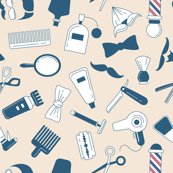 icons for barber shop - Vector, imagen