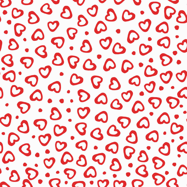 Seamless pattern hearts dots - Vector, Image