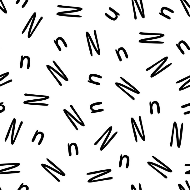 Naadloze patroon - letter tussen N - Vector, afbeelding
