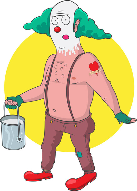 Clown making up - Vector, Image