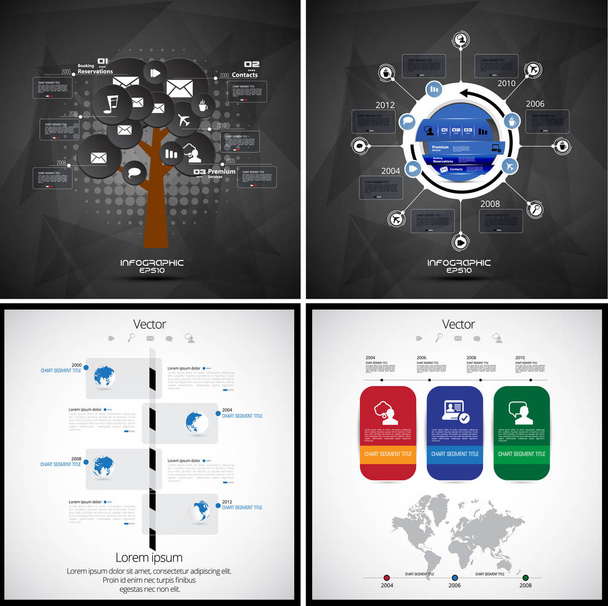 infographics business templates - Vector, afbeelding
