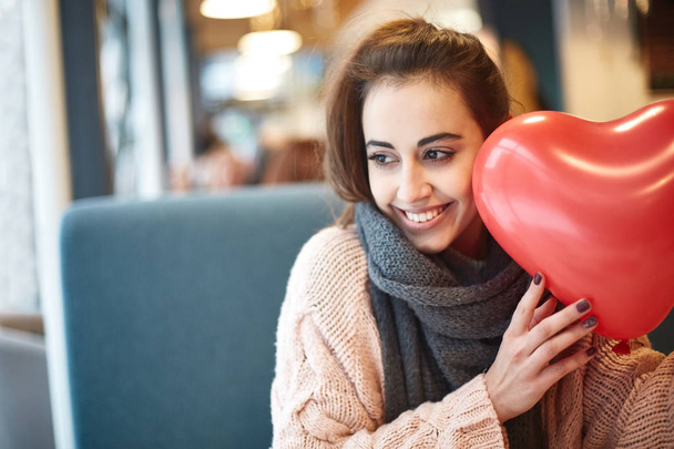 woman in love in Valentines day - Foto, Imagem